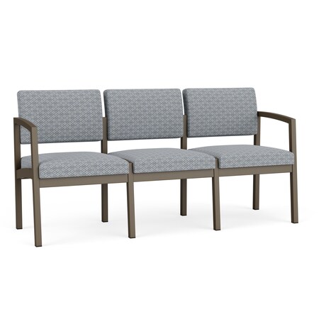 Lesro Lenox 3 Seat Tandem Seating W/ No Center Arms, 64.5 in W 24.5 in L 32 in H LS3101